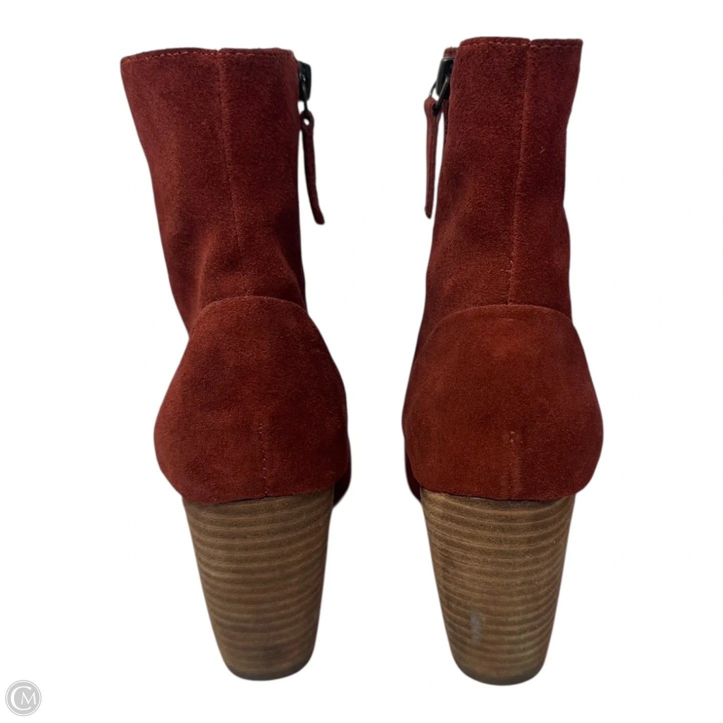 Suede Boots Ankle Heels By Dolce Vita In Orange, Size: 8