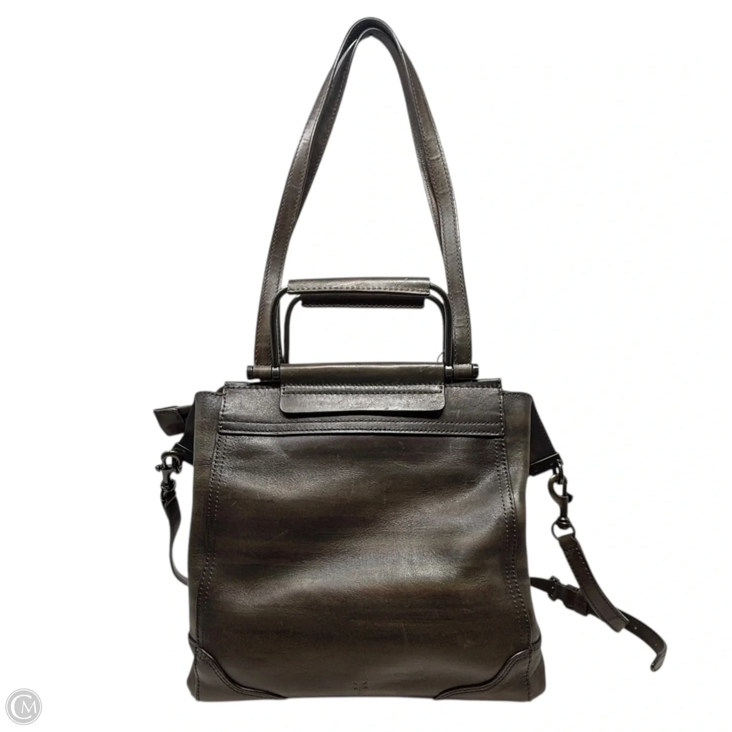 Charlie Multi-Handle Tote Designer By Frye In Dark Multi Ombre Stripe, Size: Large