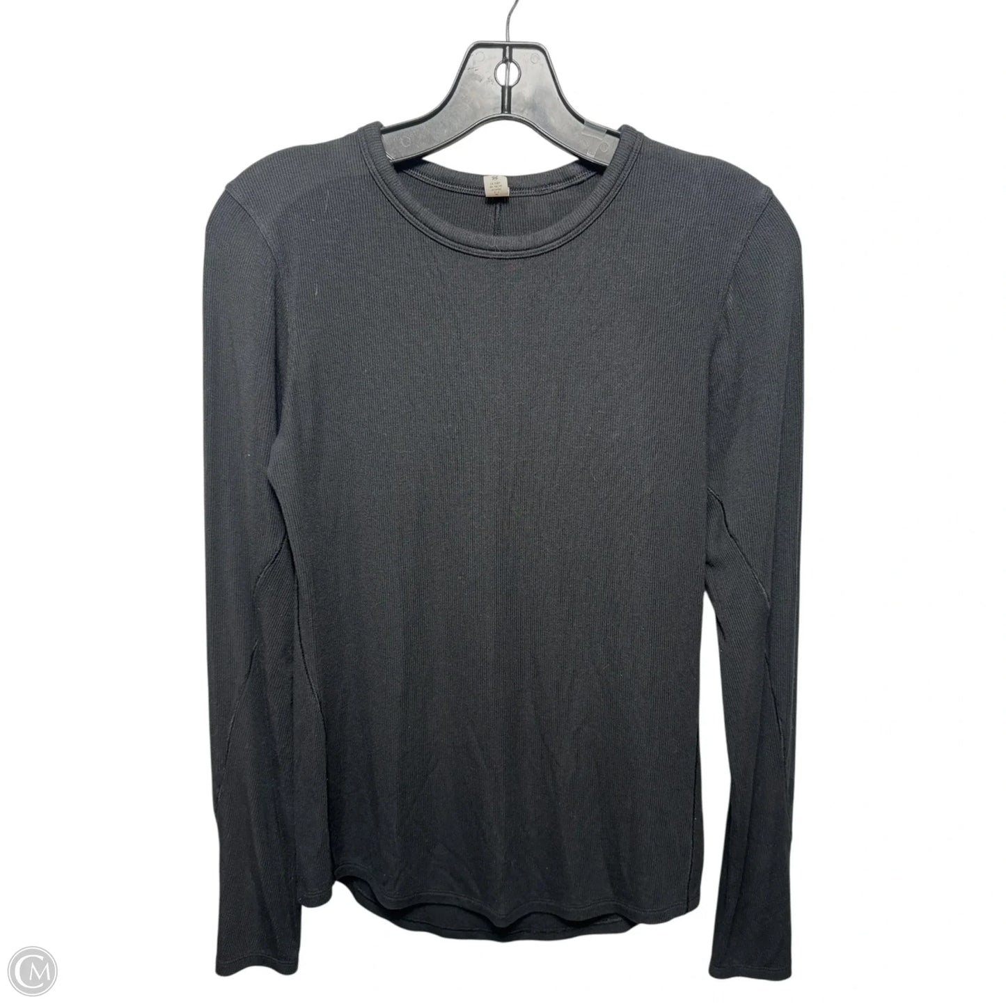 Ribbed Athletic Top Long Sleeve Crewneck By Lululemon In Black, Size: 8