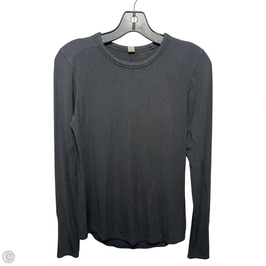 Ribbed Athletic Top Long Sleeve Crewneck By Lululemon In Black, Size: 8