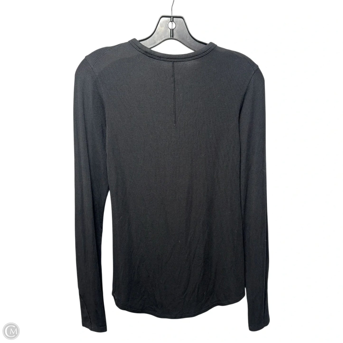 Ribbed Athletic Top Long Sleeve Crewneck By Lululemon In Black, Size: 8