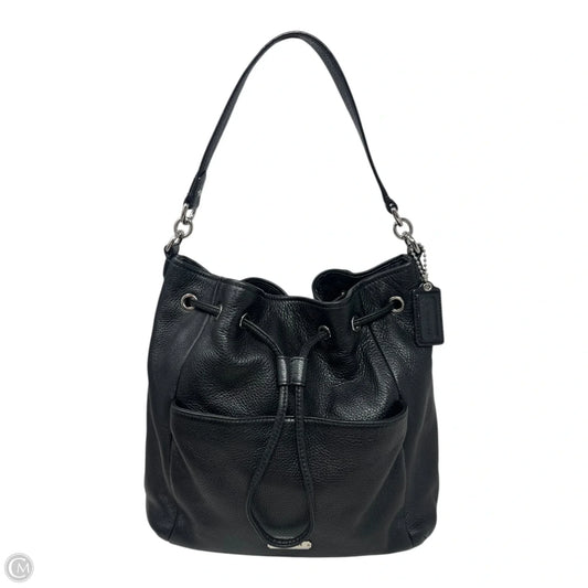 Drawstring Shoulder Handbag Designer By Coach, Size: Medium