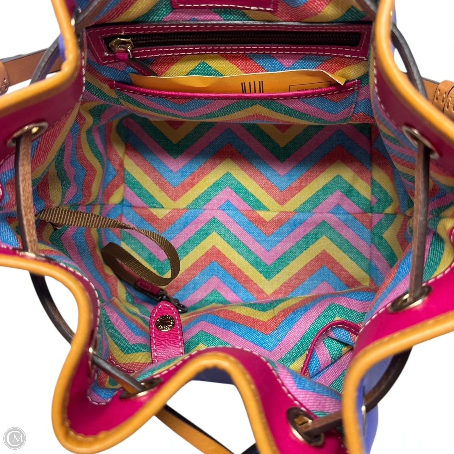 Drawstring Bucket Handbag Designer By Dooney And Bourke, Size: Large