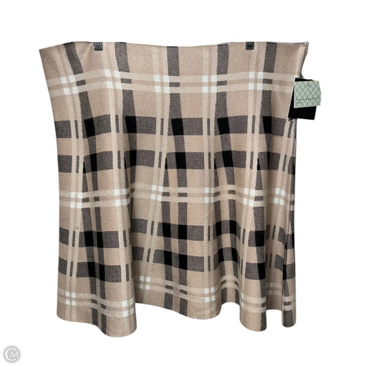 Knit Skirt Mini & Short By Soho Apparel In Plaid Pattern, Size: 3x