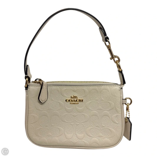 Mini Nolita Embossed Handbag Designer By Coach, Size: Small