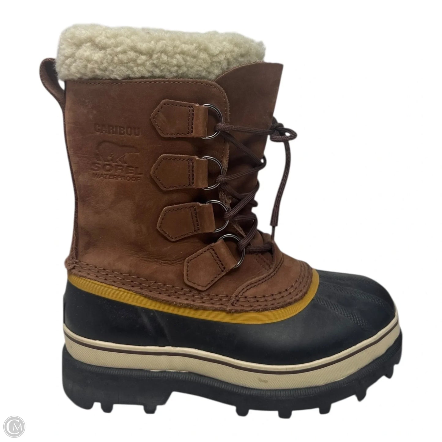 Boots Snow By Sorel In Black & Tan, Size: 6