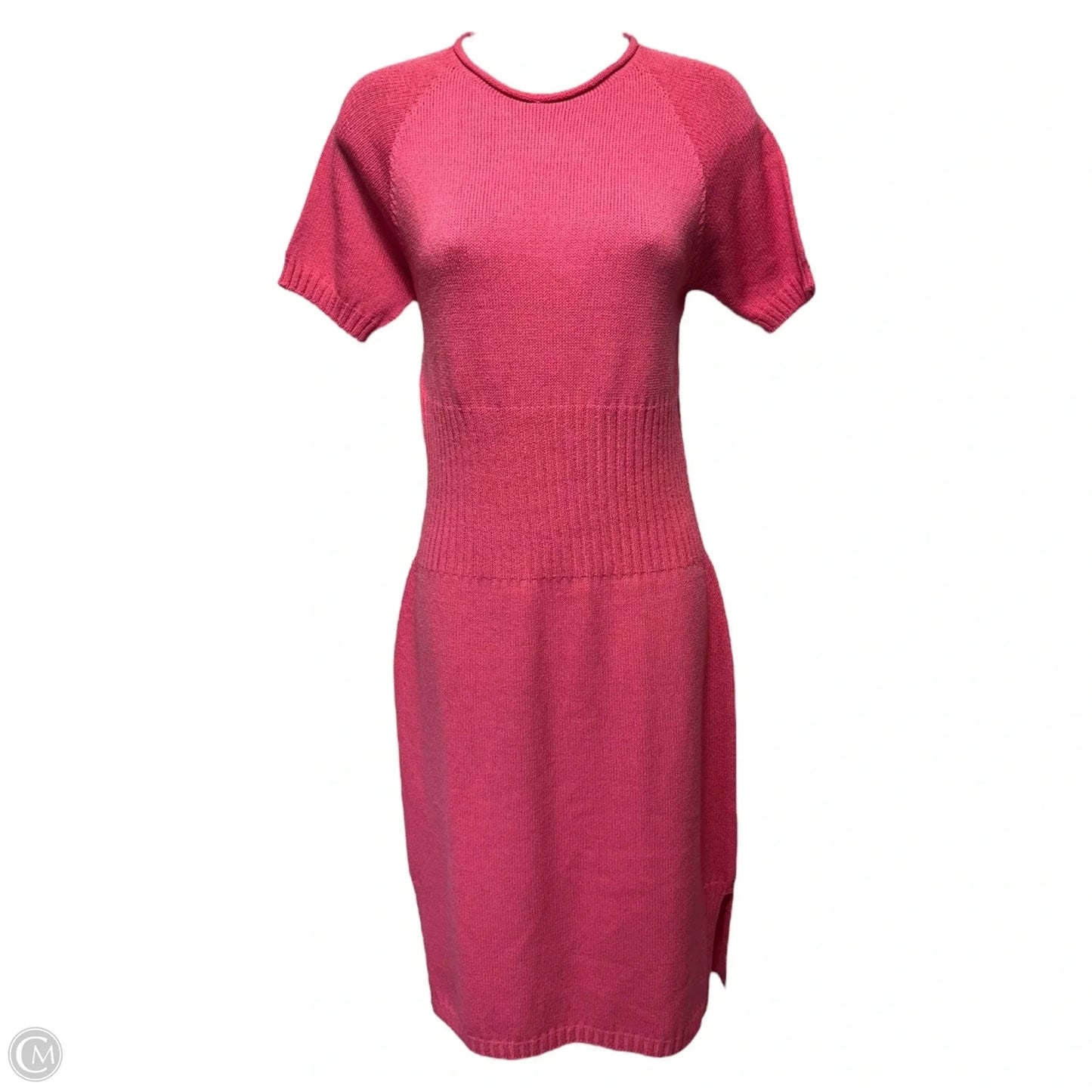 Knit Dress Midi By St John Sport In Pink, Size: S
