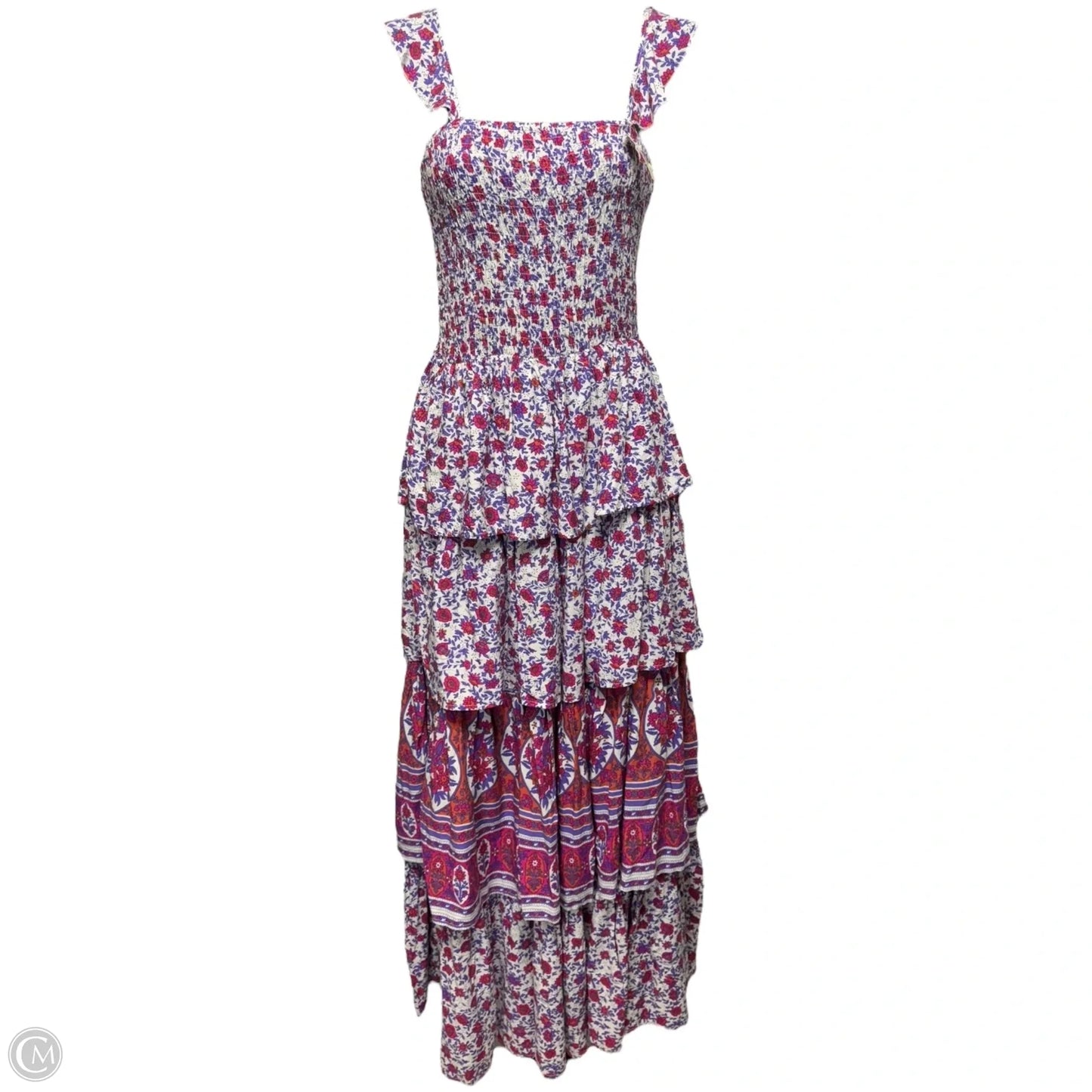 Secret Romance Tiered Maxi Dress By Abel The Label In Floral Print, Size: S