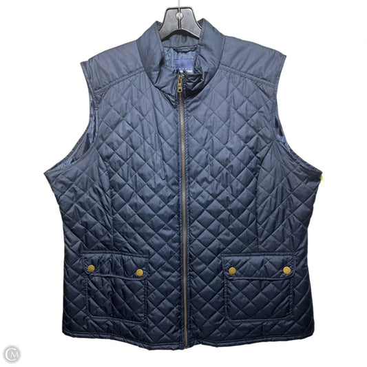 Vest Puffer & Quilted By Basic Editions In Navy, Size: 2x