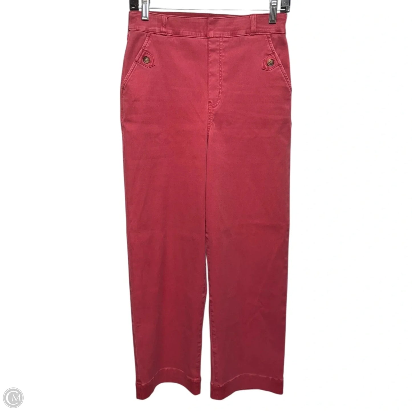 Stretch Twill Cropped Pant By Spanx In Wild Rose, Size: M