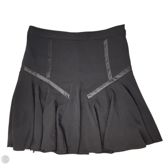 Tape Detail Flounce A-Line Fit Flare Skirt Designer By Halston Heritage In Black, Size: 8