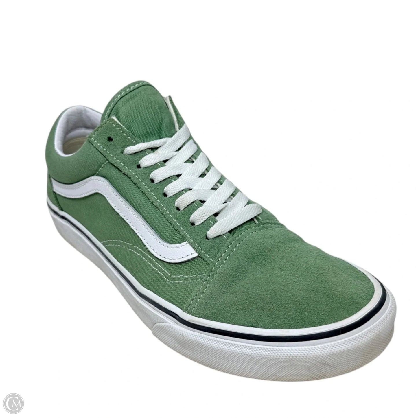 Old Skool Skate Shoes  By Vans In Green & White, Size: 10