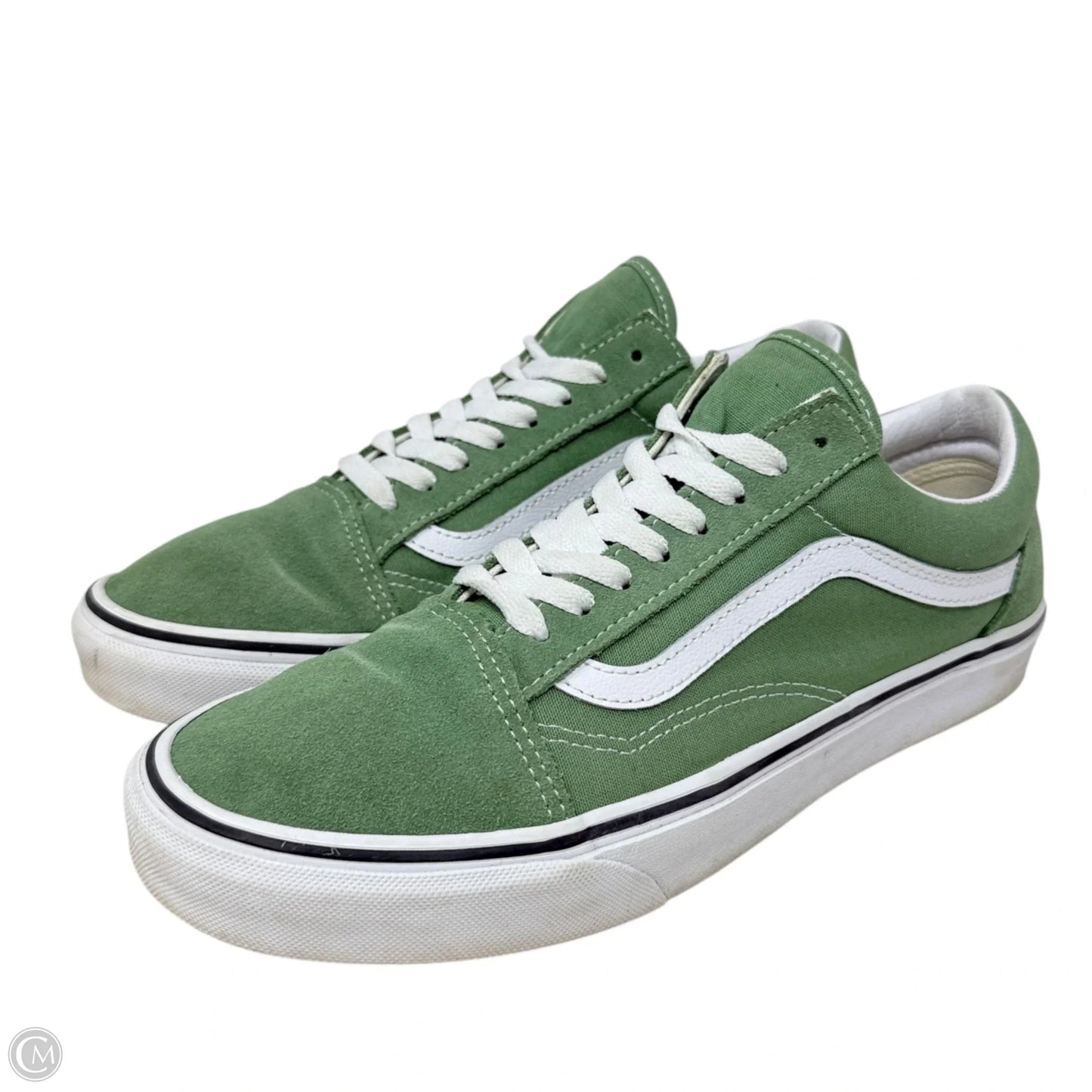 Old Skool Skate Shoes  By Vans In Green & White, Size: 10