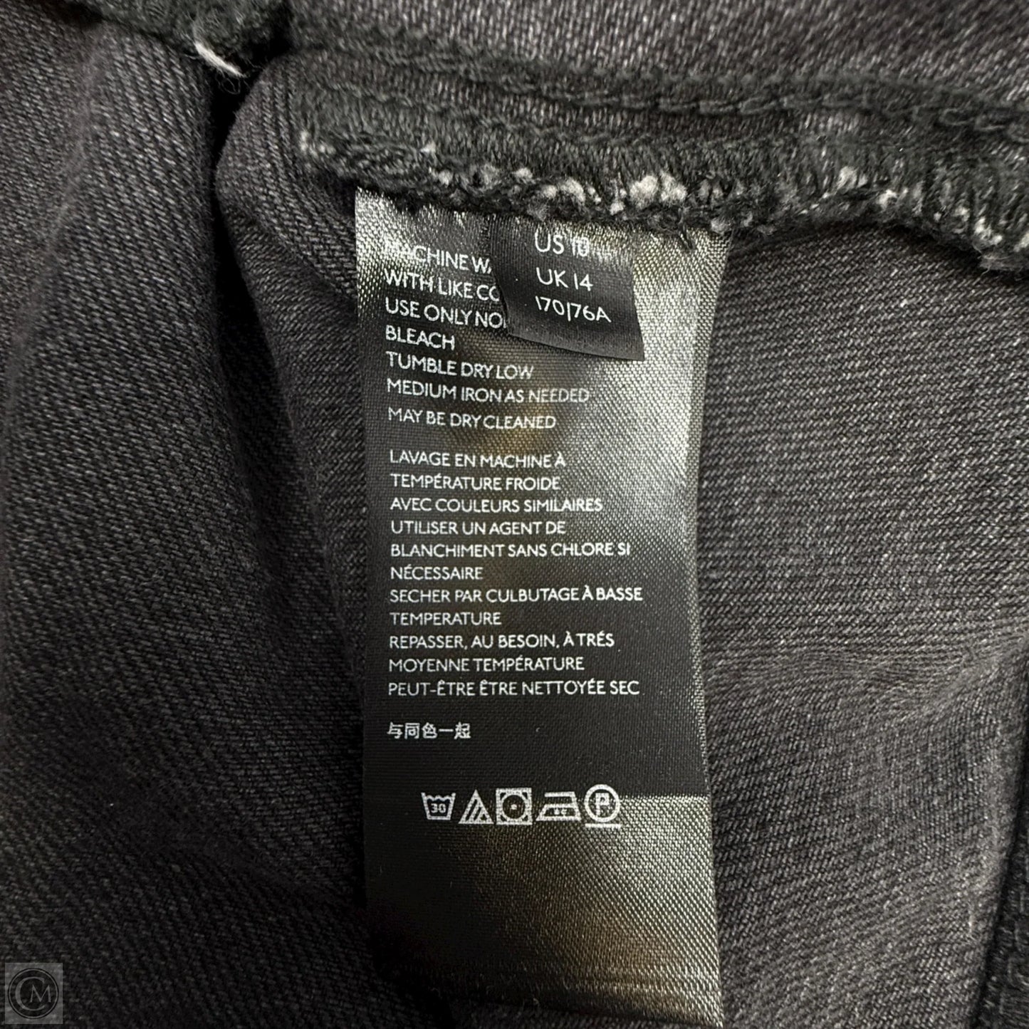 Button-Front Denim Mini Skirt By Pilcro X Anthropologie In Black, Size: 10