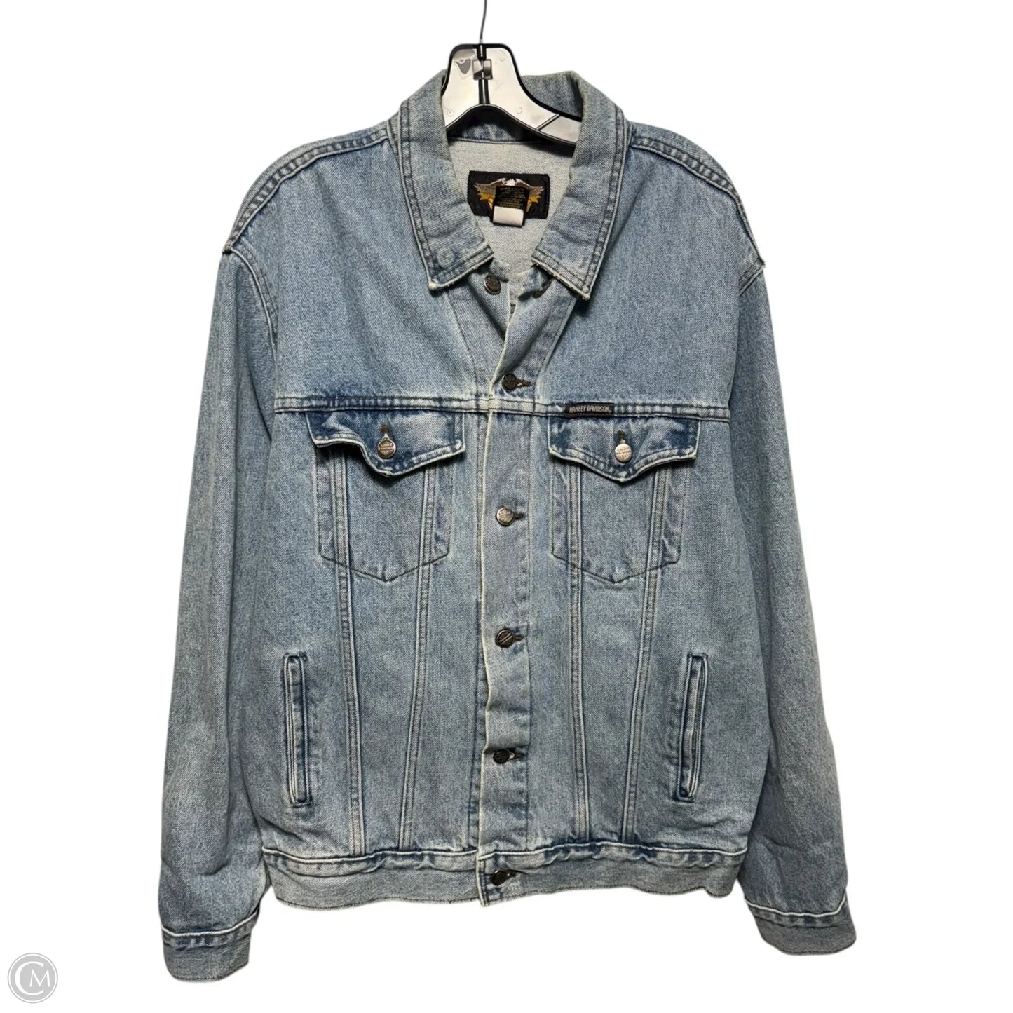 Jacket Denim By Harley Davidson In Blue, Size: L