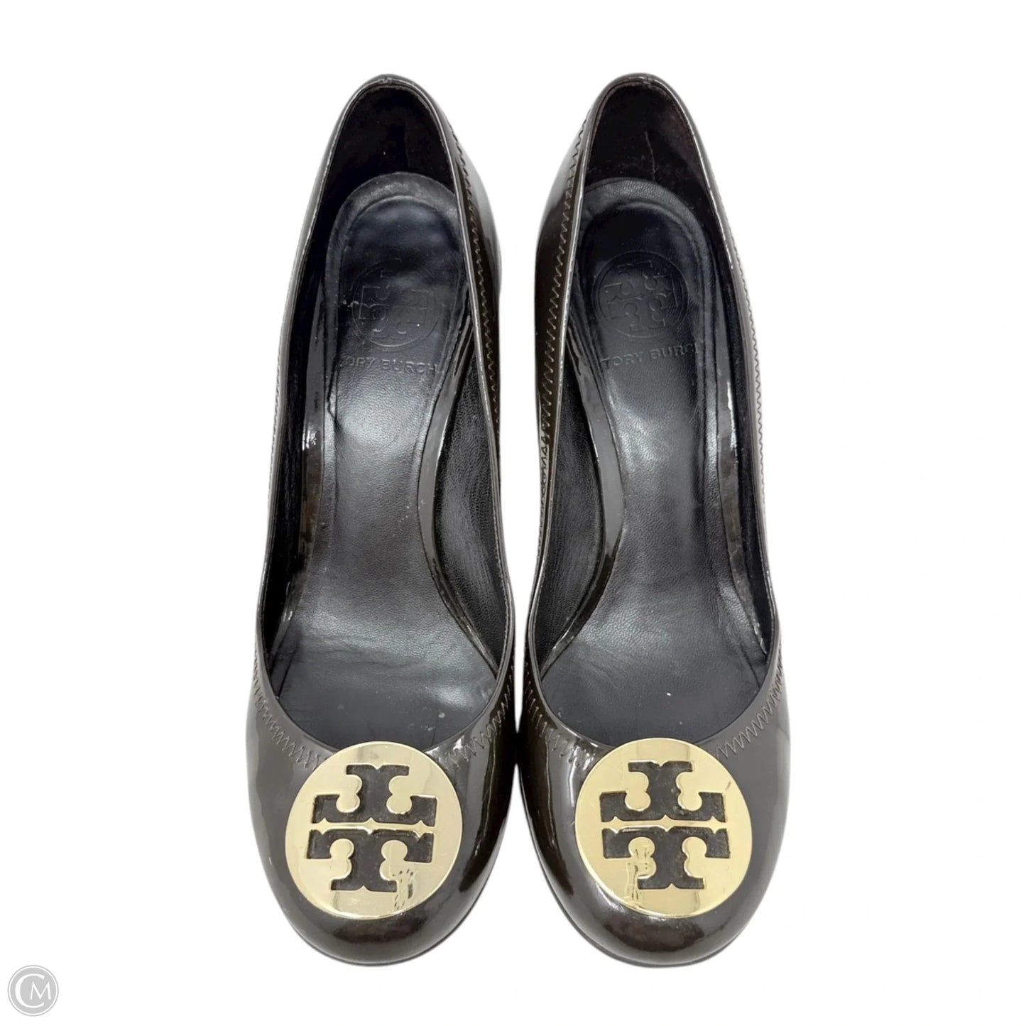Maddie Patent Leather Pumps Designer By Tory Burch In Brown, Size: 8
