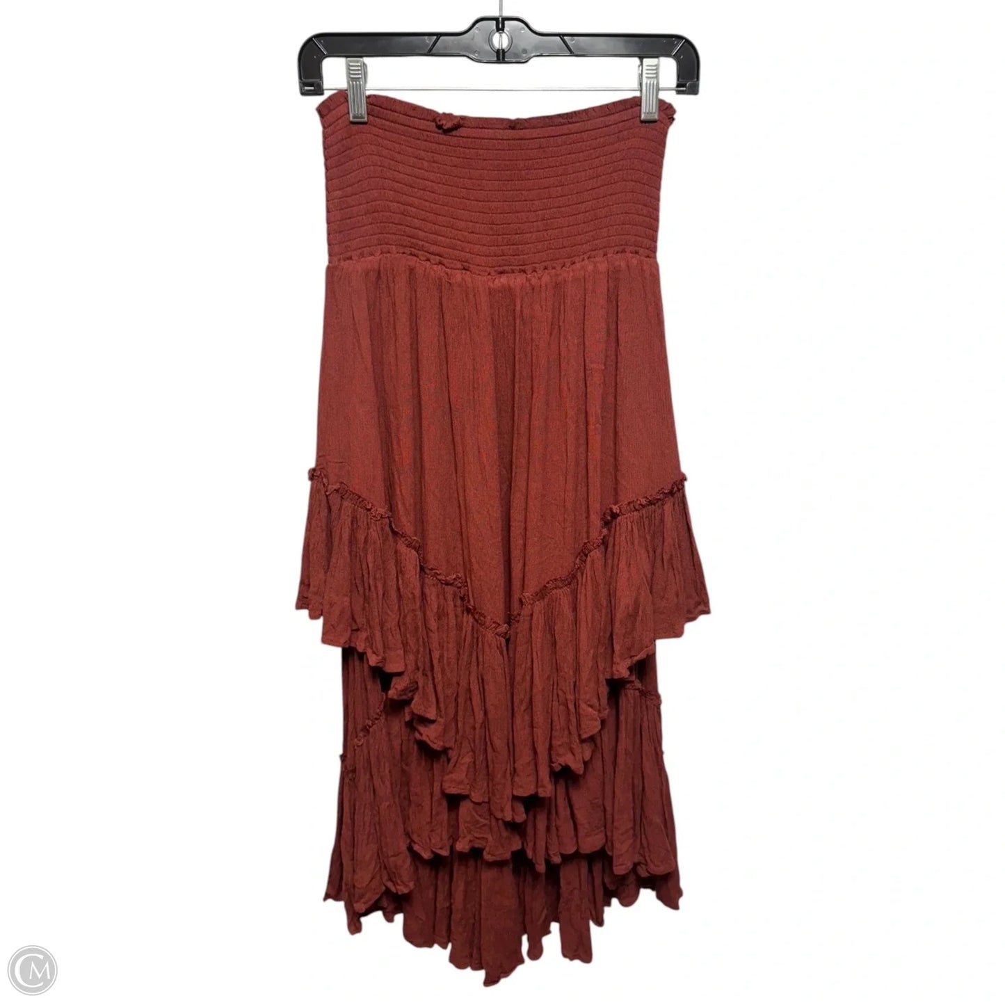 Tiered Skirt Maxi By Free People In Brown, Size: Xs