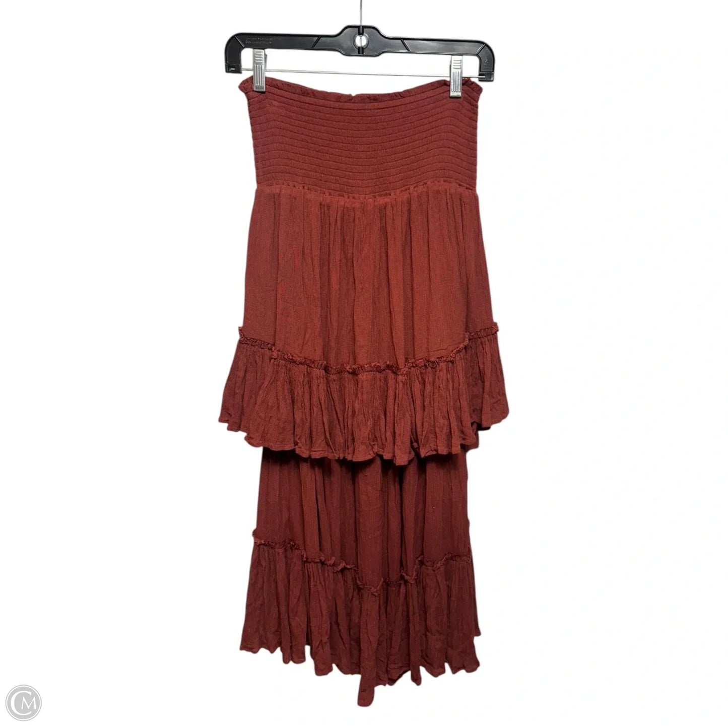 Tiered Skirt Maxi By Free People In Brown, Size: Xs