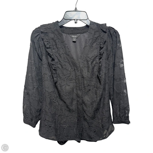 Top Long Sleeve By Simply Vera In Black, Size: Xs