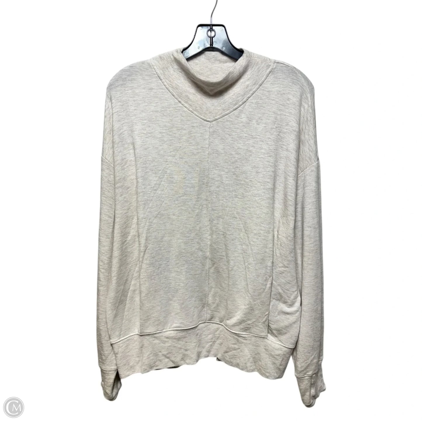 Top Long Sleeve By Athleta In Cream, Size: M