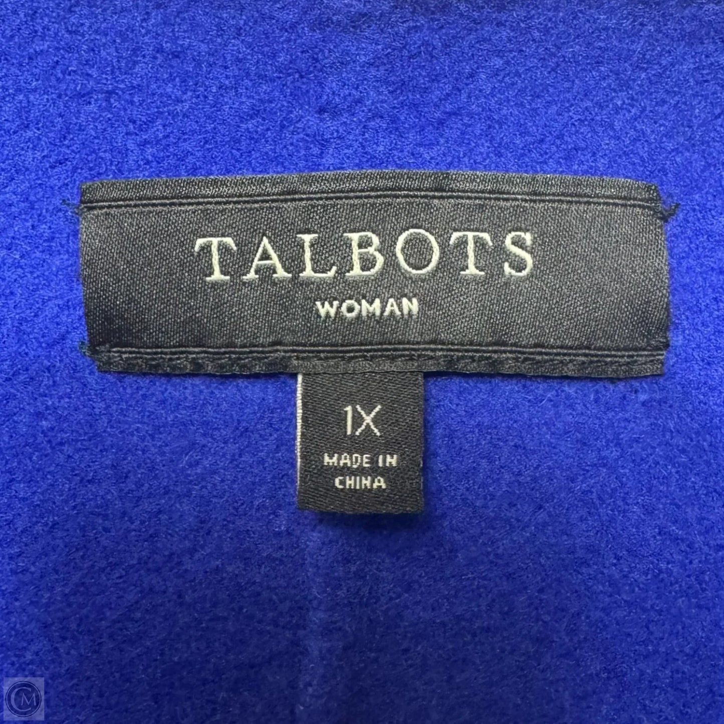 Wool Jacket Other By Talbots In Blue, Size: 1x