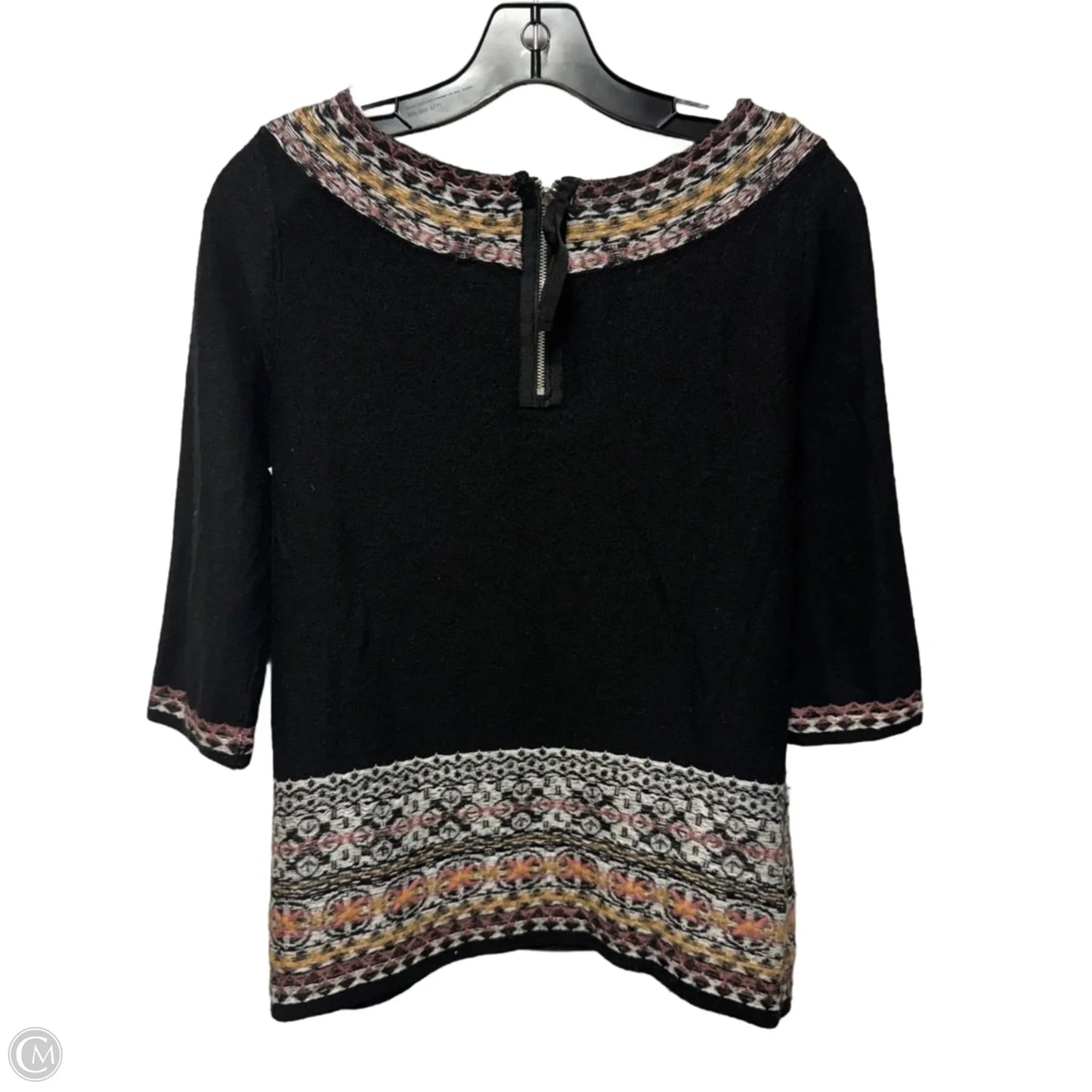 Antiquarian Pullover Sweater By Sleeping On Snow In Black & Pink, Size: XS