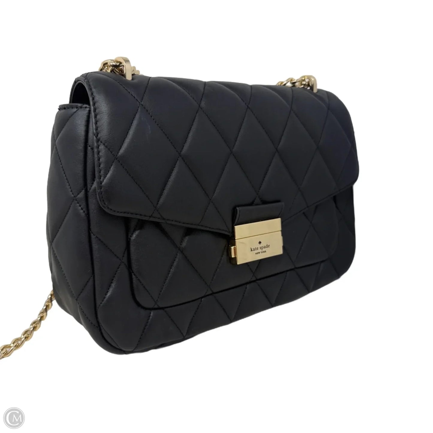 Carey Smooth Quilted Leather Flap Shoulder Bag Designer By Kate Spade, Size: Medium