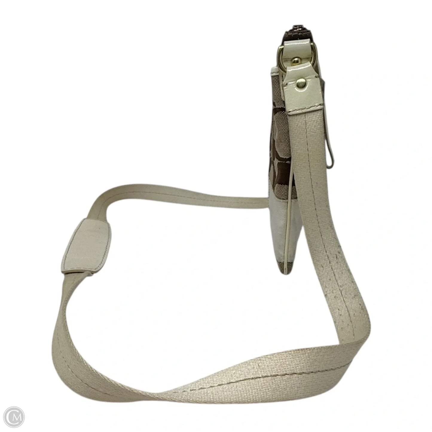 Vintage Signature Stripe Swingpack Crossbody Designer By Coach, Size: Small