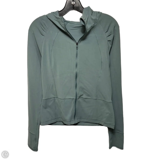 Athletic Jacket By Lululemon In Green, Size: 10