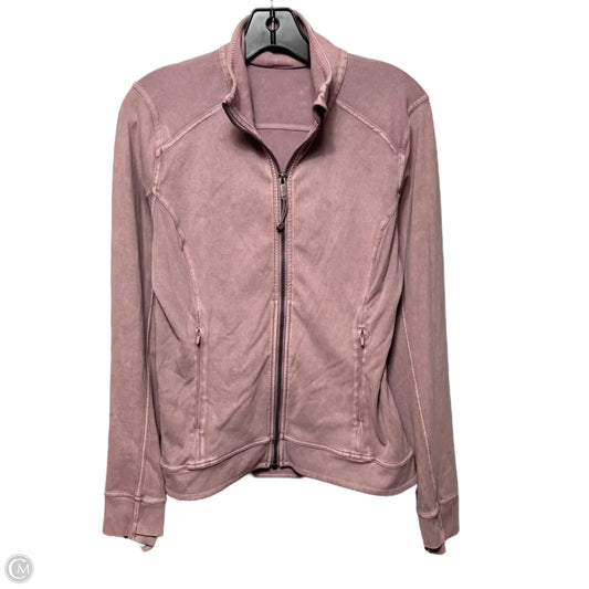 Athletic Jacket By Lululemon In Pink, Size: 10