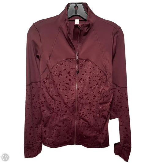 Define Athletic Jacket By Lululemon In Maroon, Size: 10