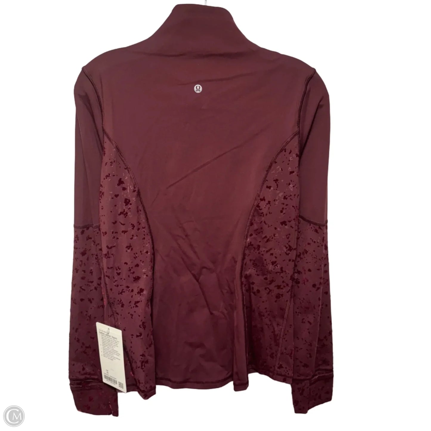 Define Athletic Jacket By Lululemon In Maroon, Size: 10
