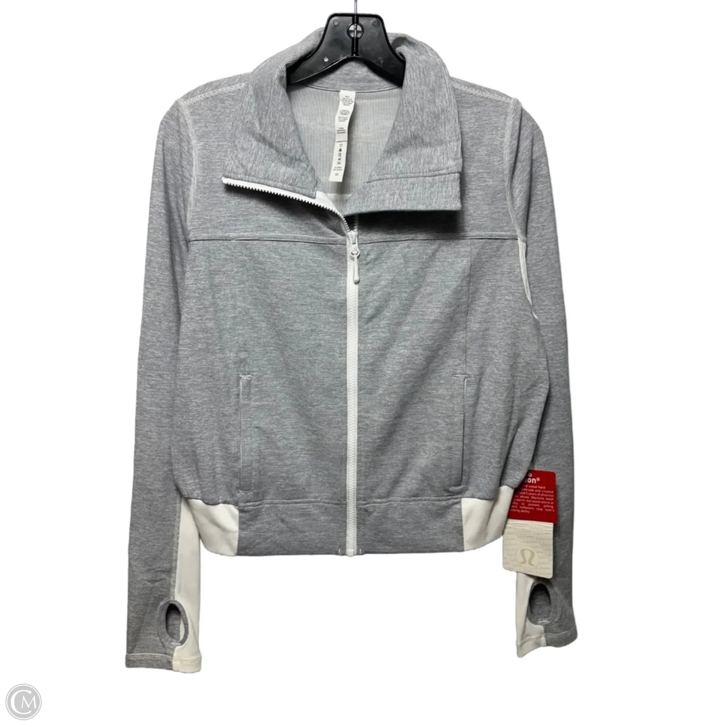 Get Started Athletic Jacket By Lululemon In Grey & White, Size: 10