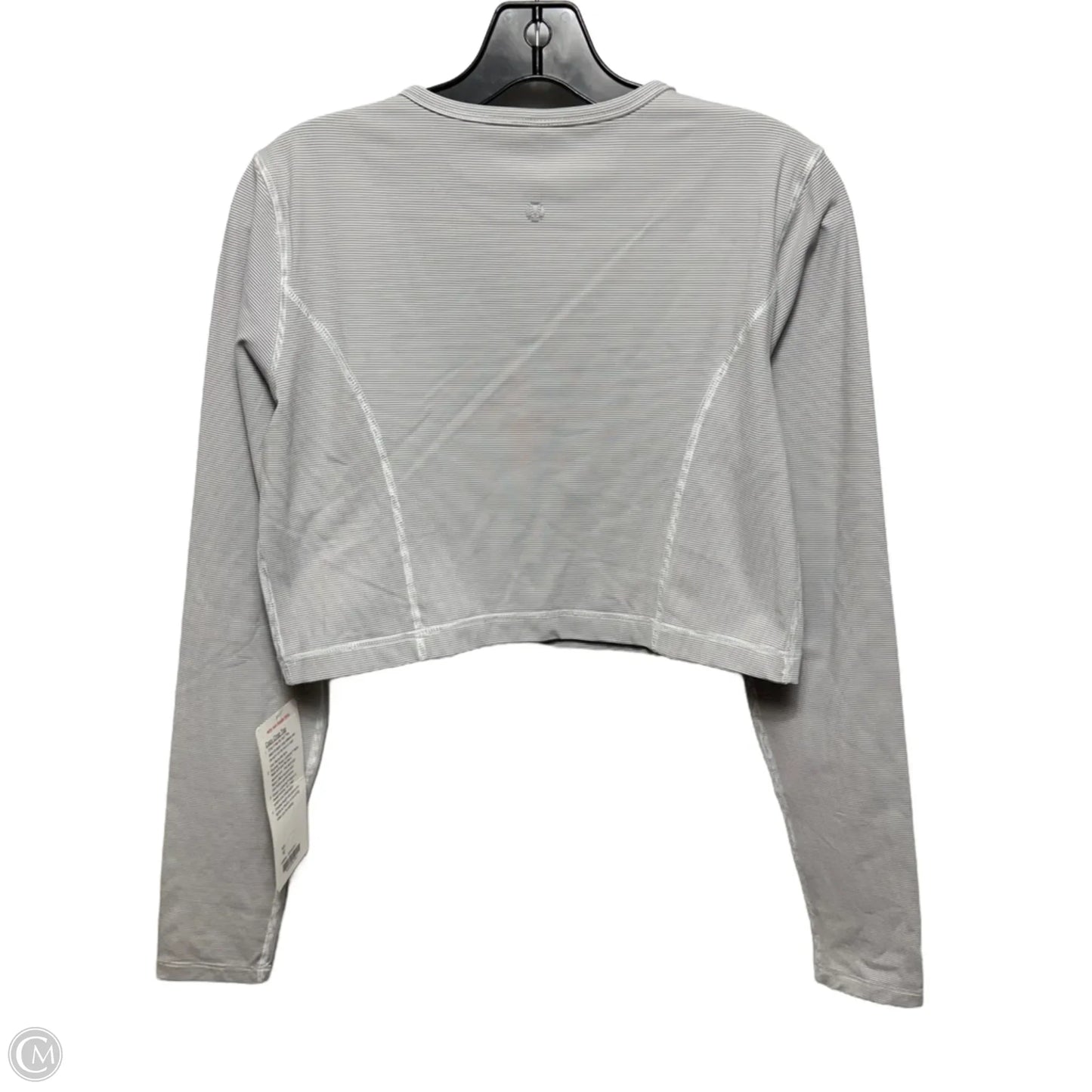 Cozy Crop Top Long Sleeve By Lululemon In Striped Pattern, Size: 10