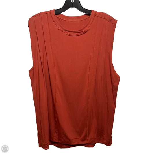 Top Sleeveless By Lululemon In Orange, Size: L