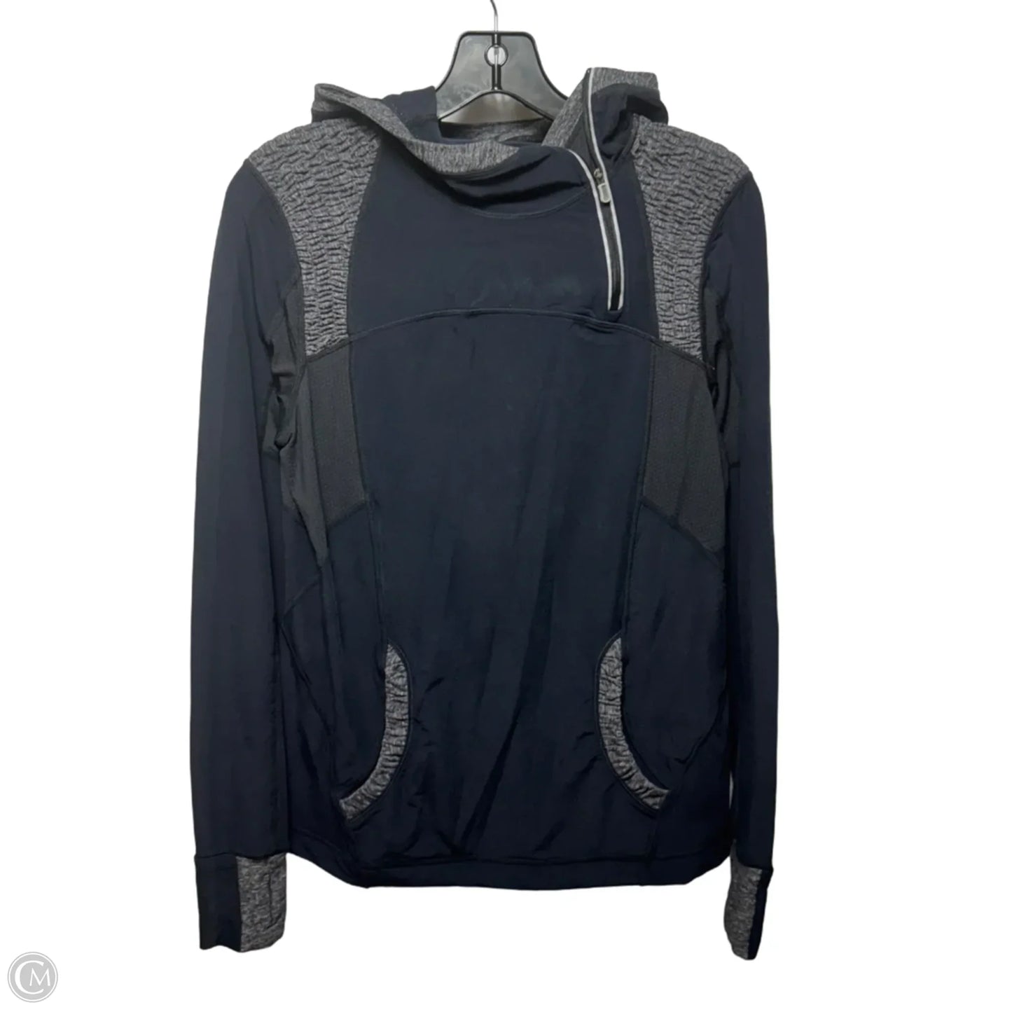 Hooded Athletic Jacket By Lululemon In Black, Size: 10