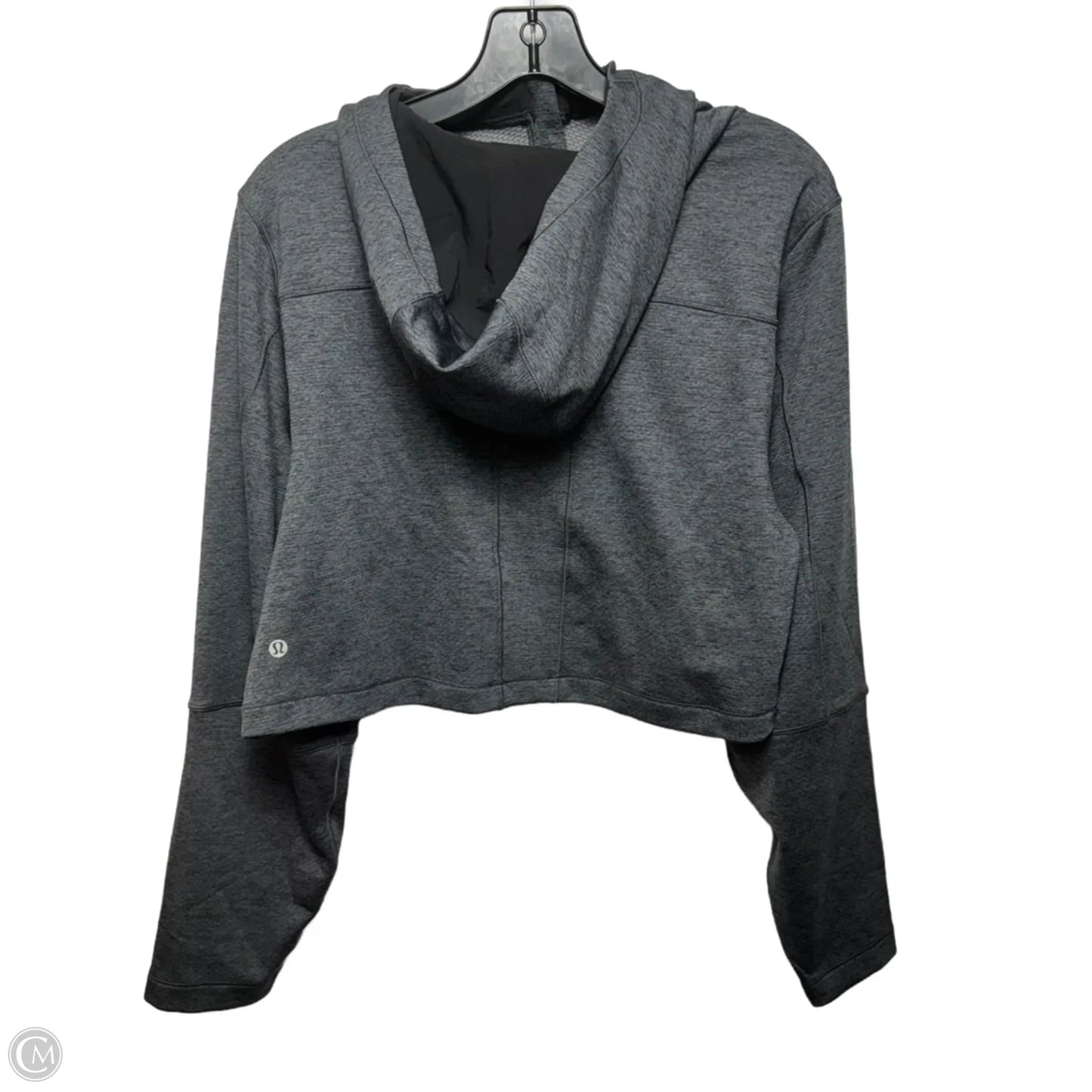 Cropped Athletic Jacket By Lululemon In Grey, Size: M