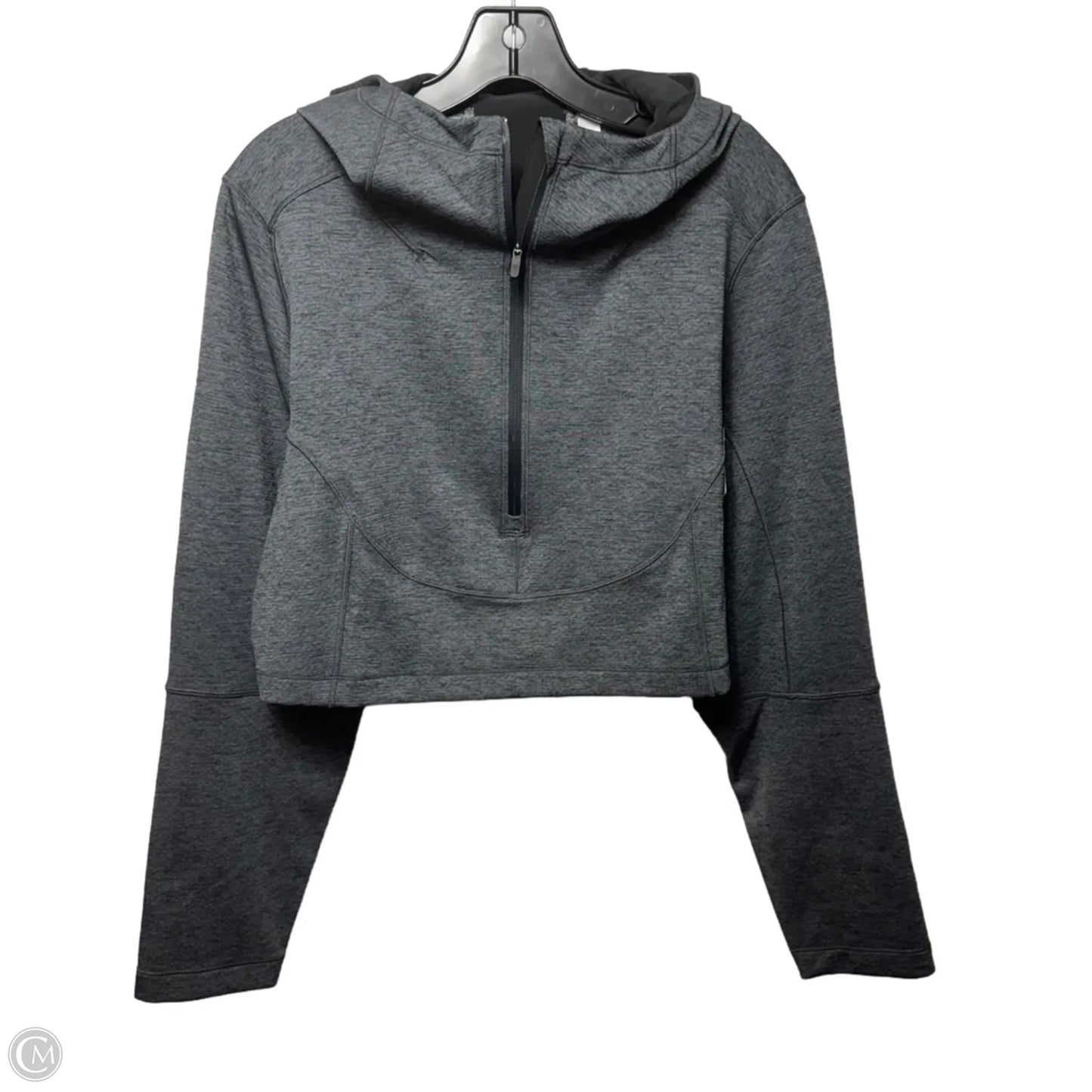 Unleash Strength Crop Hoodie Athletic Jacket By Lululemon In Grey, Size: 10