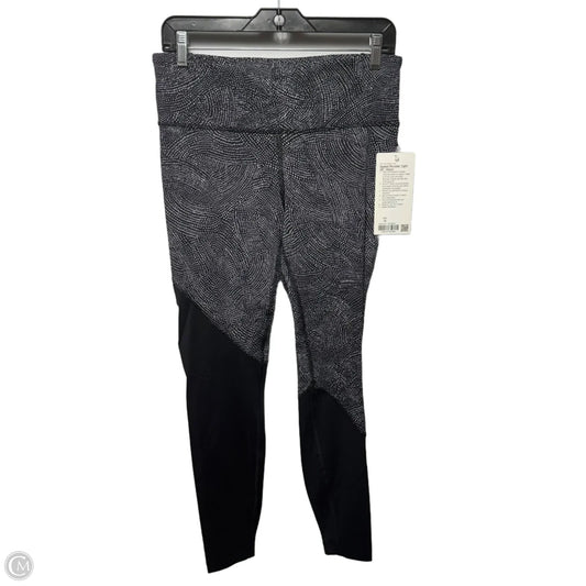 Speed Wunder Athletic Leggings By Lululemon In Black & White, Size: 10