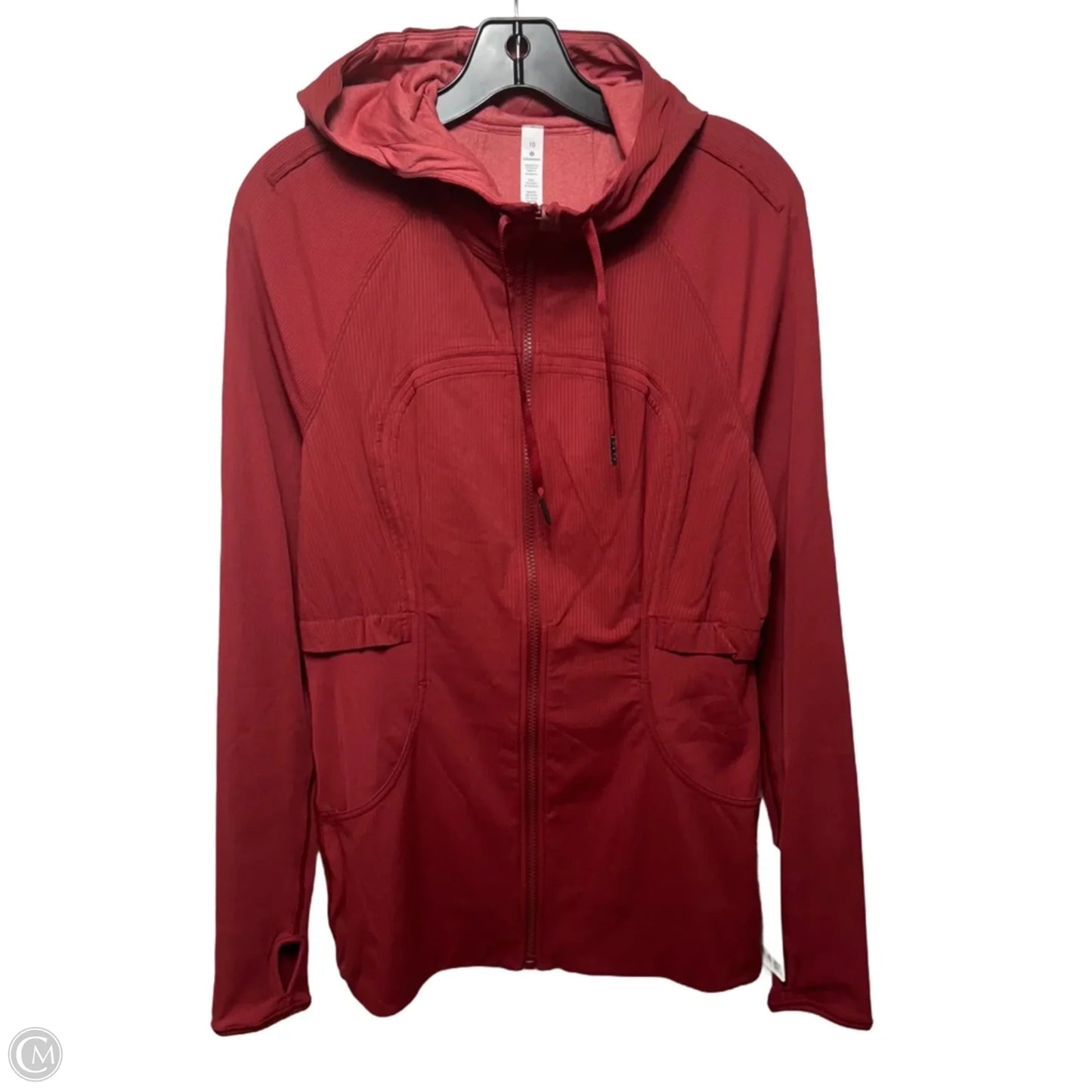 Dance Studio Athletic Jacket By Lululemon In Red, Size: 10