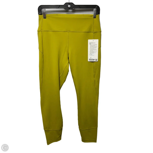 In Movement Athletic Leggings By Lululemon In Chartreuse, Size: 10