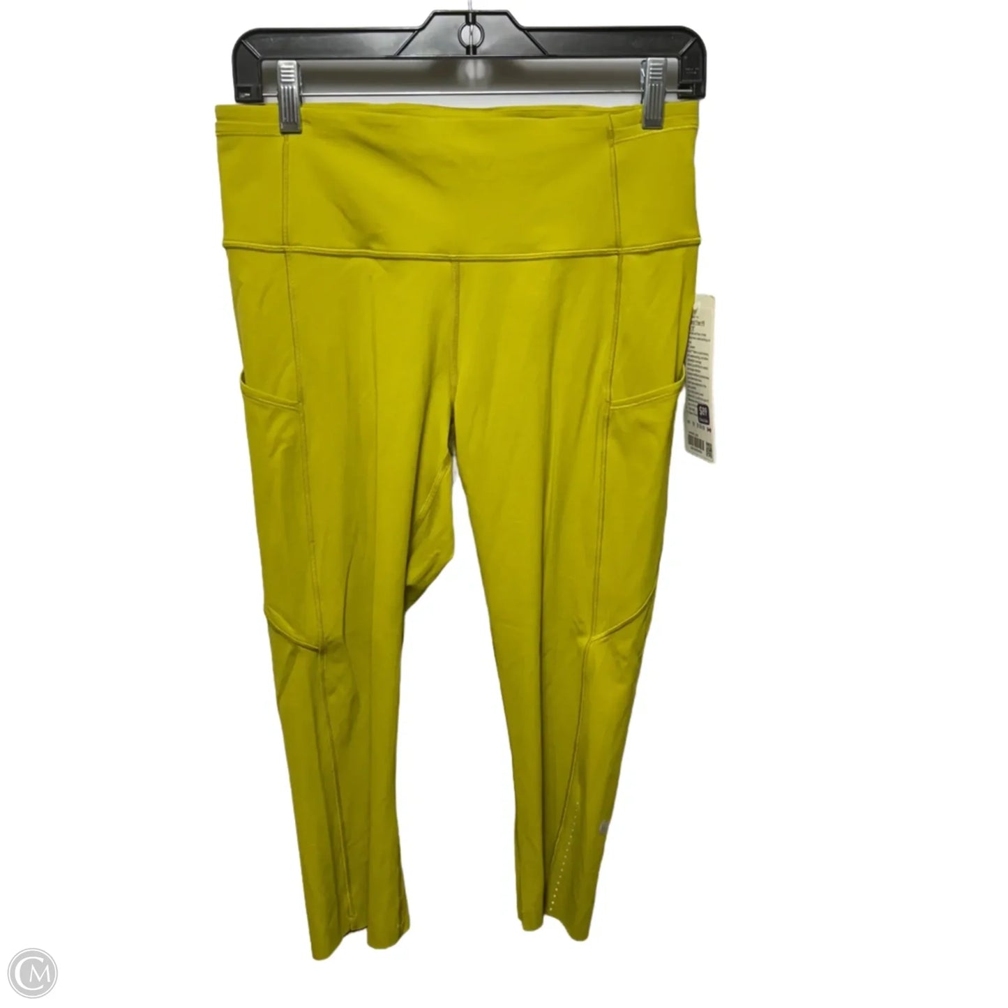 Fast and Free Athletic Leggings Carpis By Lululemon In Chartreuse, Size: 10