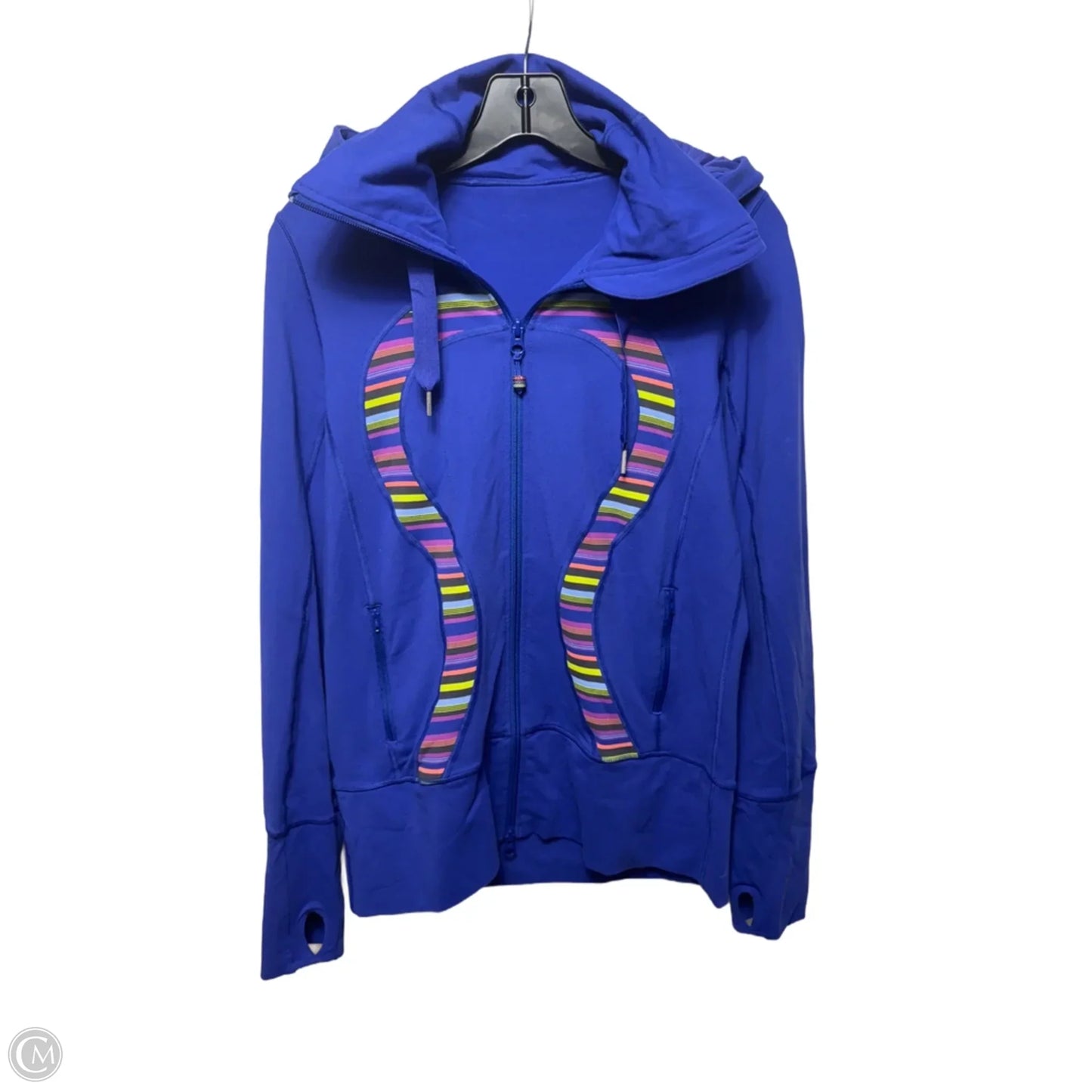 Hooded Athletic Jacket By Lululemon In Multi-colored, Size: 8