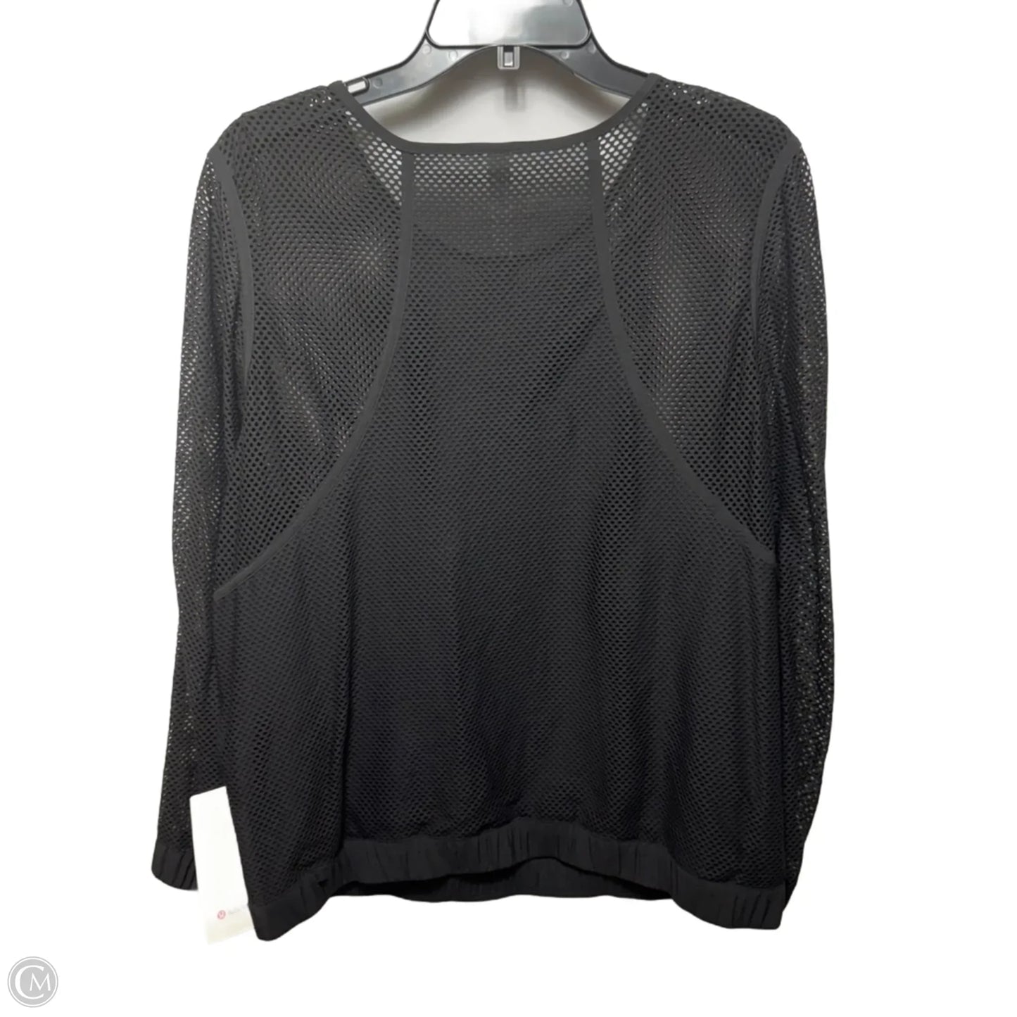 Mesh On Mesh Popover Athletic Top Long Sleeve Crewneck By Lululemon In Black, Size: 10