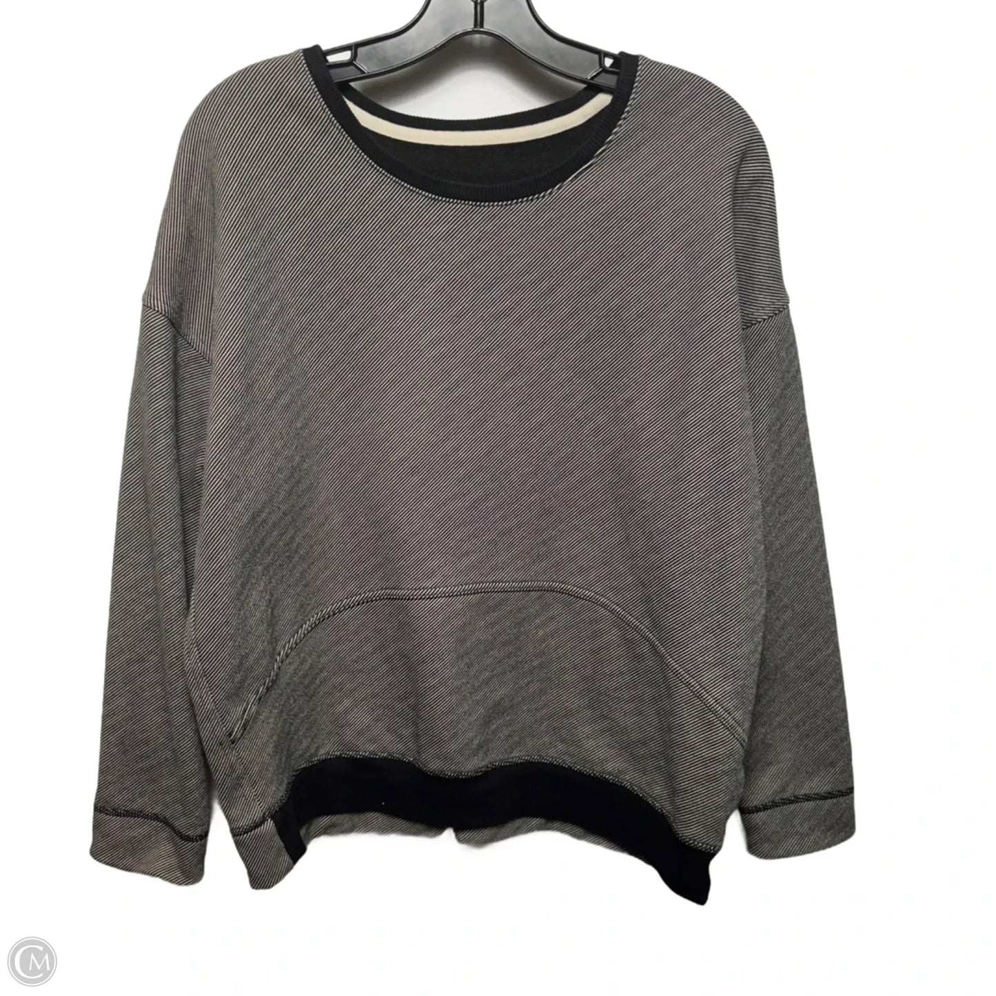 Athletic Sweatshirt Crewneck By Lululemon In Striped Pattern, Size: 8