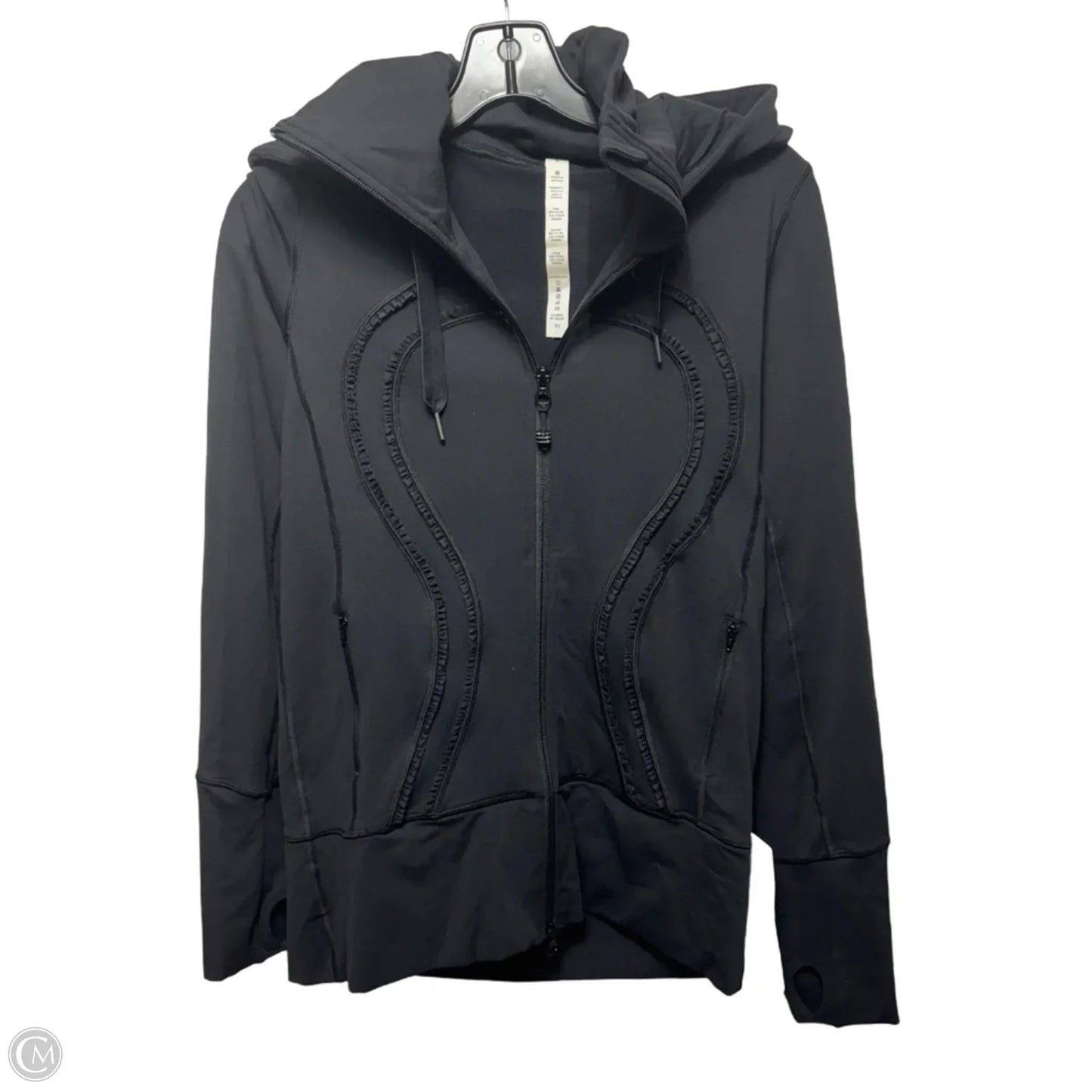Stride Ruffle Athletic Jacket By Lululemon In Black, Size: 8