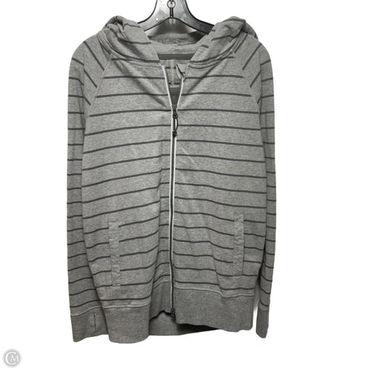 Hooded Athletic Jacket By Lululemon In Striped Pattern, Size: 8