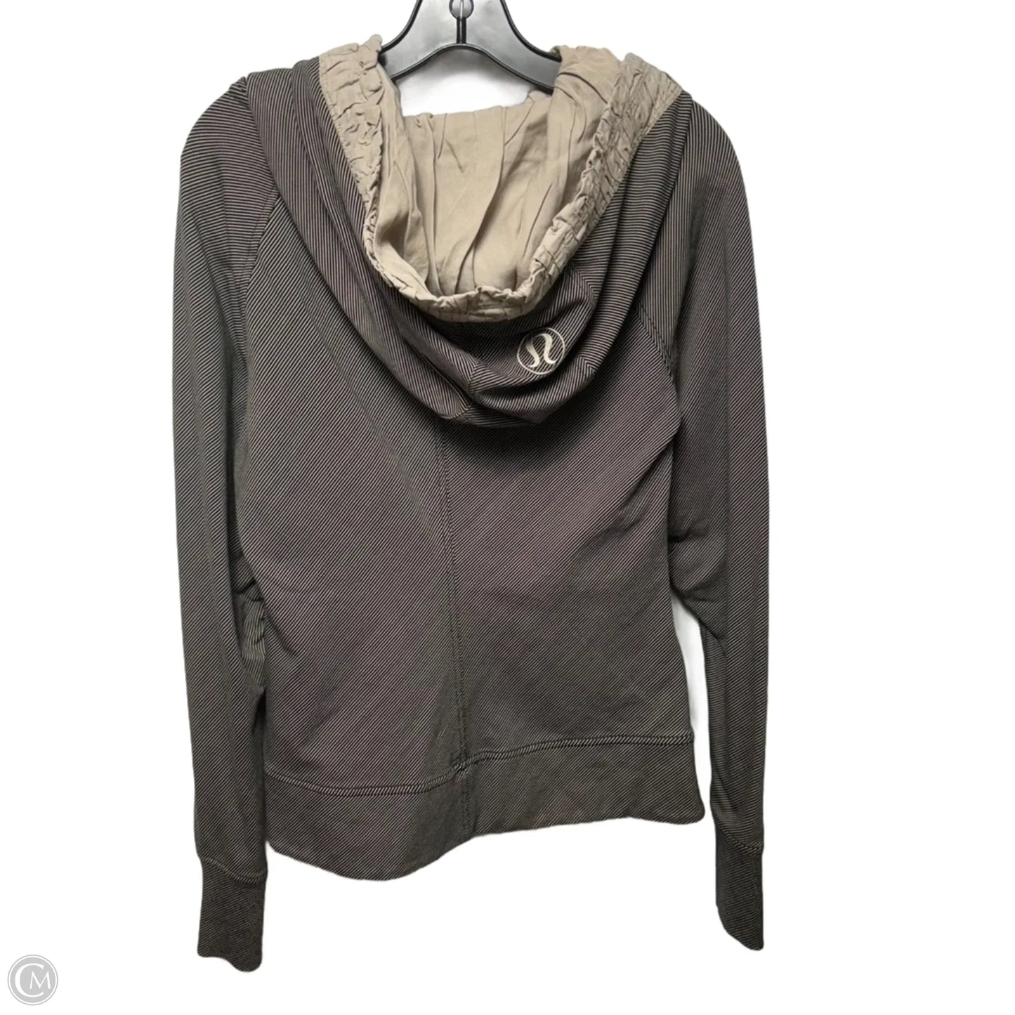 Athletic Jacket By Lululemon In Striped Pattern, Size: M