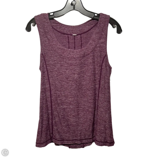 Athletic Tank Top By Lululemon In Maroon, Size: M