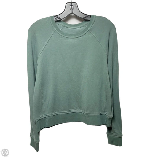 Athletic Sweatshirt Crewneck By Lululemon In Green, Size: M